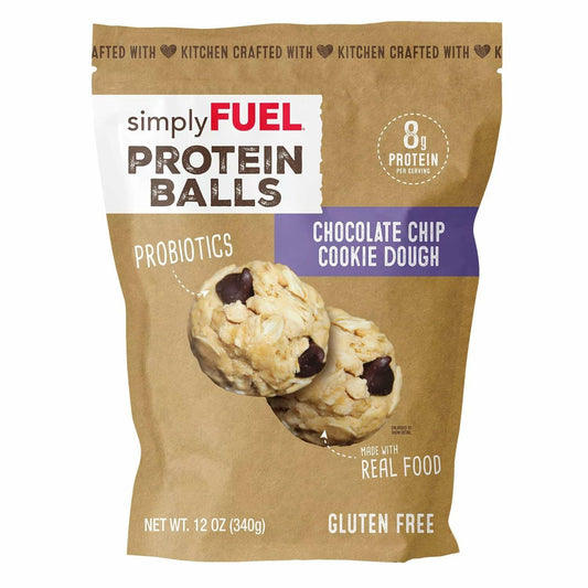 simplyFUEL Chocolate Chip Cookie Dough Protein Balls, 12 Ounce