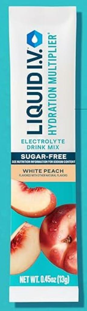 I.V. Hydration Multiplier, 30 Individual Serving Sticks, White Peach Sugar Free