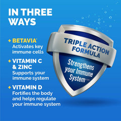 Emergen-C Immune+ Triple Action Immune Support Powder, BetaVia (R), 1000mg Vitamin C, B Vitamins, Vitamin D and Antioxidants, Super Orange – 30 Count (Pack of 1)