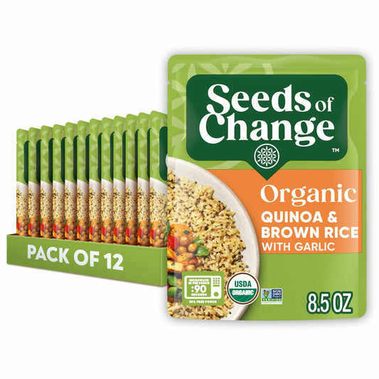 SEEDS OF CHANGE Organic Quinoa & Brown Rice 8.5 Ounce (Pack of 12)