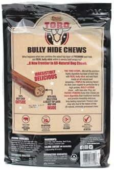 Cadet Toro Bully Hide Sticks All-Natural Dog Chews, 12 Sticks (9-12 Inch/Stick)