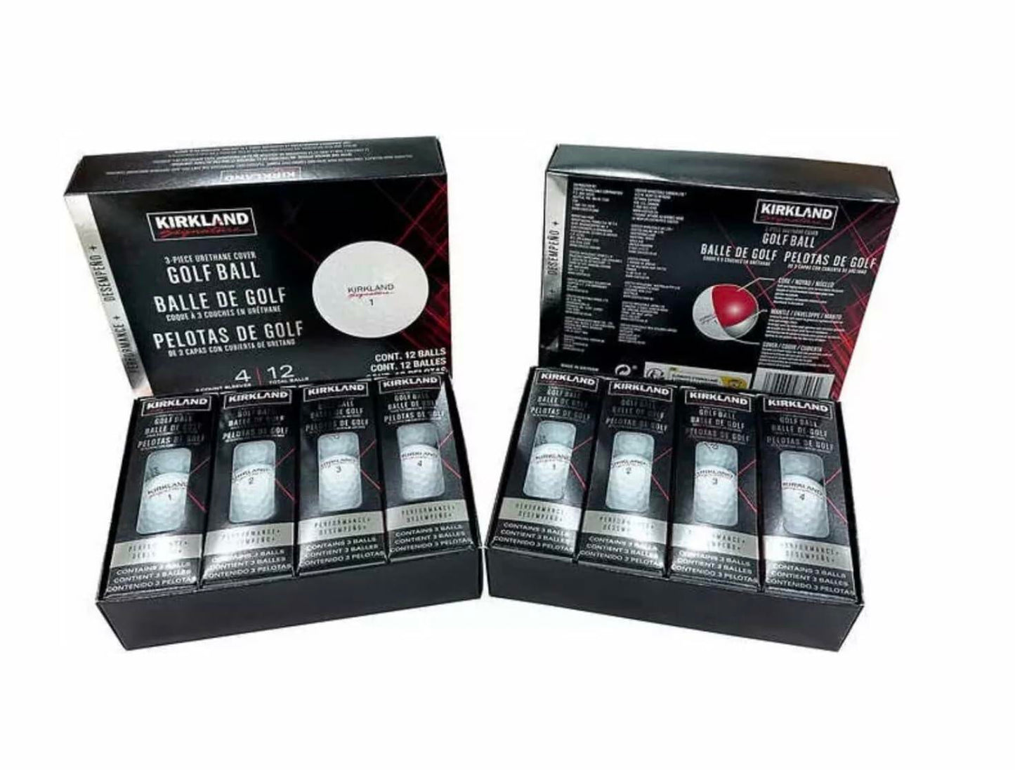 KIRKLAND Signature V3.0#1654518 Performance Plus 3-Piece Urethane Covered Golf Ball (2 Dozen, 24 Balls)