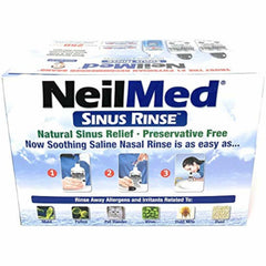 NeilMed Sinus Rinse - 2x8fl oz Bottles Nasamist Saline Spray 75mL - 250 Packets