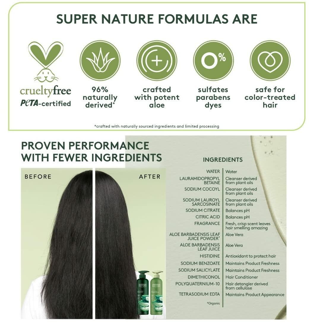 Super Nature Potent Aloe Gentle Moisture Shampoo 30 Fluid Ounce