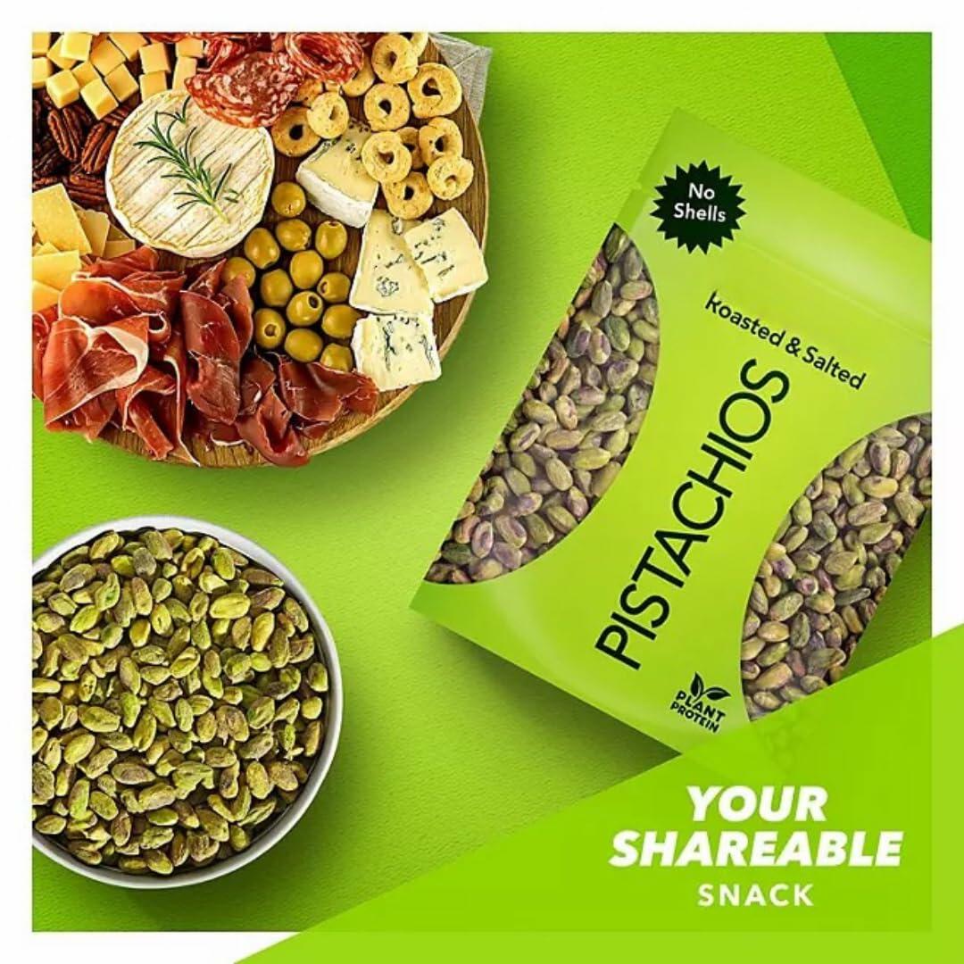 Shelled Roasted Salted Pistachios 24 oz. bag of roasted Dry-roasted without shells good source of protein to your culinary creations