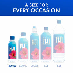 FIJI Natural Artesian Bottled Water 330mL / 11.15 Fl Ounce (Pack of 24) - 100% Natural Electrolytes - NEW