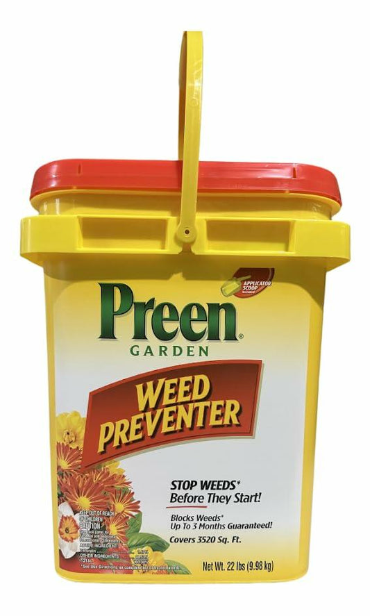 Preen Garden Weed Preventer Blocks Weeds up to 3 Months (22 LBS, 3520 Sq. Ft.)