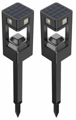 Infinity X1 Solar Path & Motion Security Lights (2-Pack) – 500 Lumens Motion Activated, 50 Lumens Dusk-to-Dawn, IPX4 Weatherproof, 360° Detection, Outdoor LED Stake Lights for Yard, Walkway & Garden