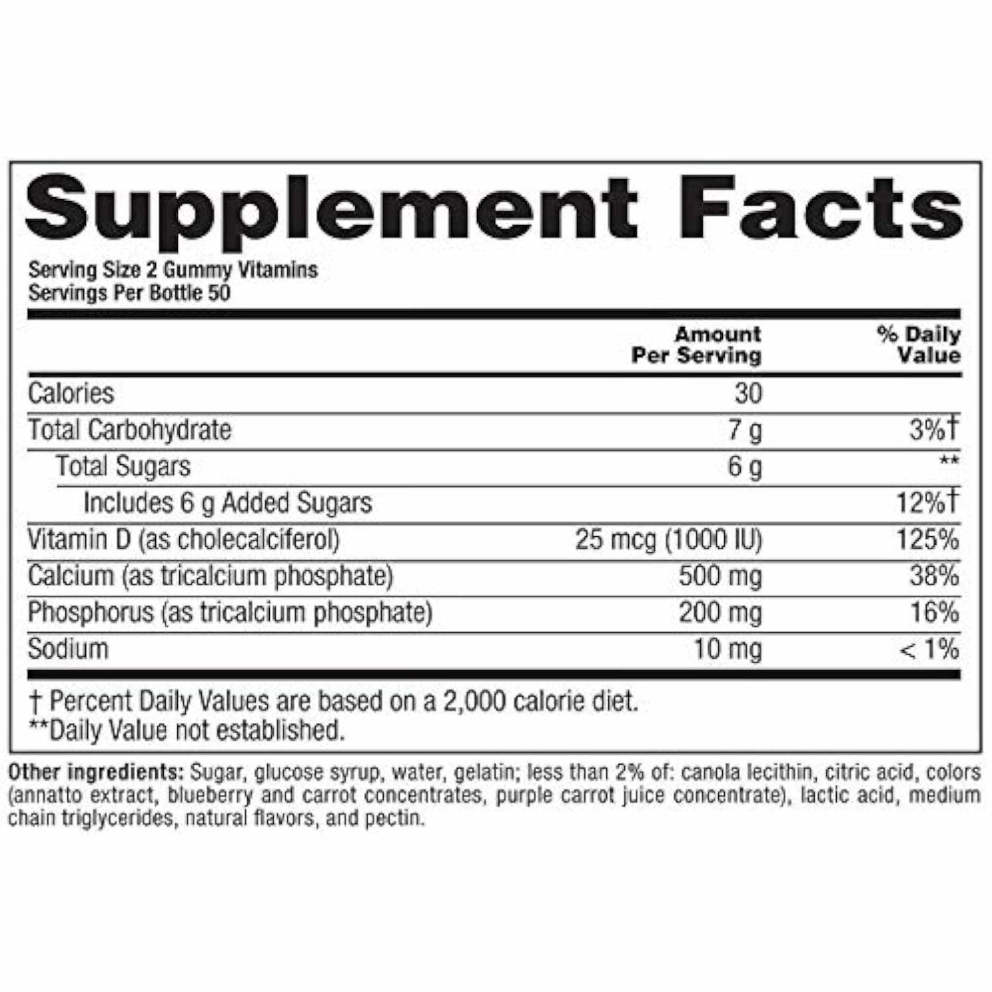 Vitafusion Calcium + D3 Gummies (200 Count)