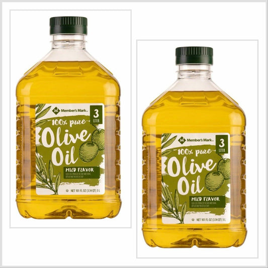 Member's Mark 100% Pure Olive Oil Bulk, 12.6 Pounds total (pack of 2)