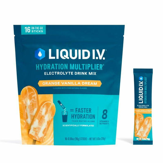 Liquid I.V.� Hydration Multiplier - Orange Vanilla Dream | Electrolyte Powder Drink Mix | 1 Pack (16 Servings)