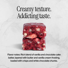 David High Protein Bars No Sugar - Sugar Free Protein Bars, Low Carb, Gluten Free - 28g of Protein, 150 Calories - David Bar On-The-Go Snack - Red Velvet, Pack of 12