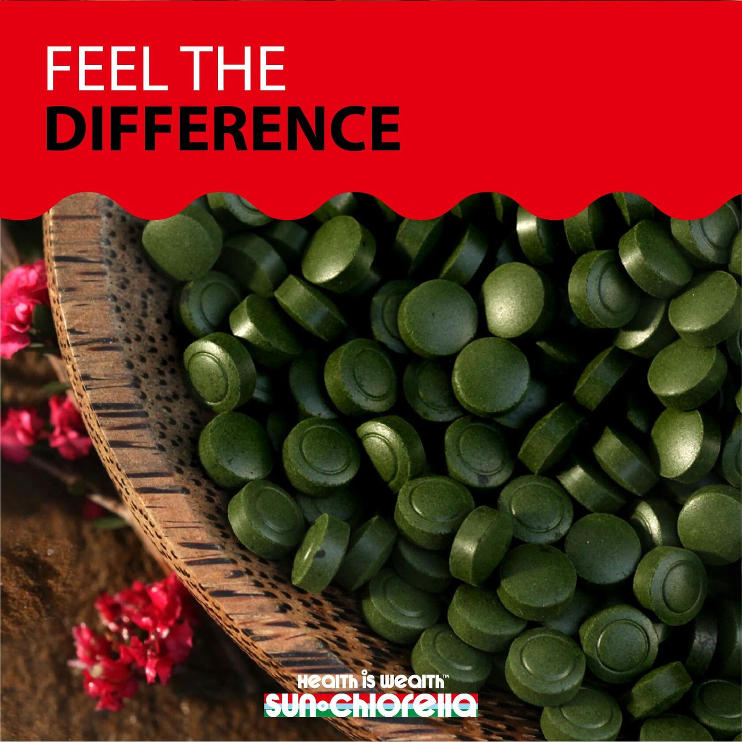 Sun Chlorella 200 mg Green Algae Superfood Supplement - Pulverized Cell Wall - Chlorophyll, CGF, Active B12, Iron, Protein - Non-GMO - 300 Tablets