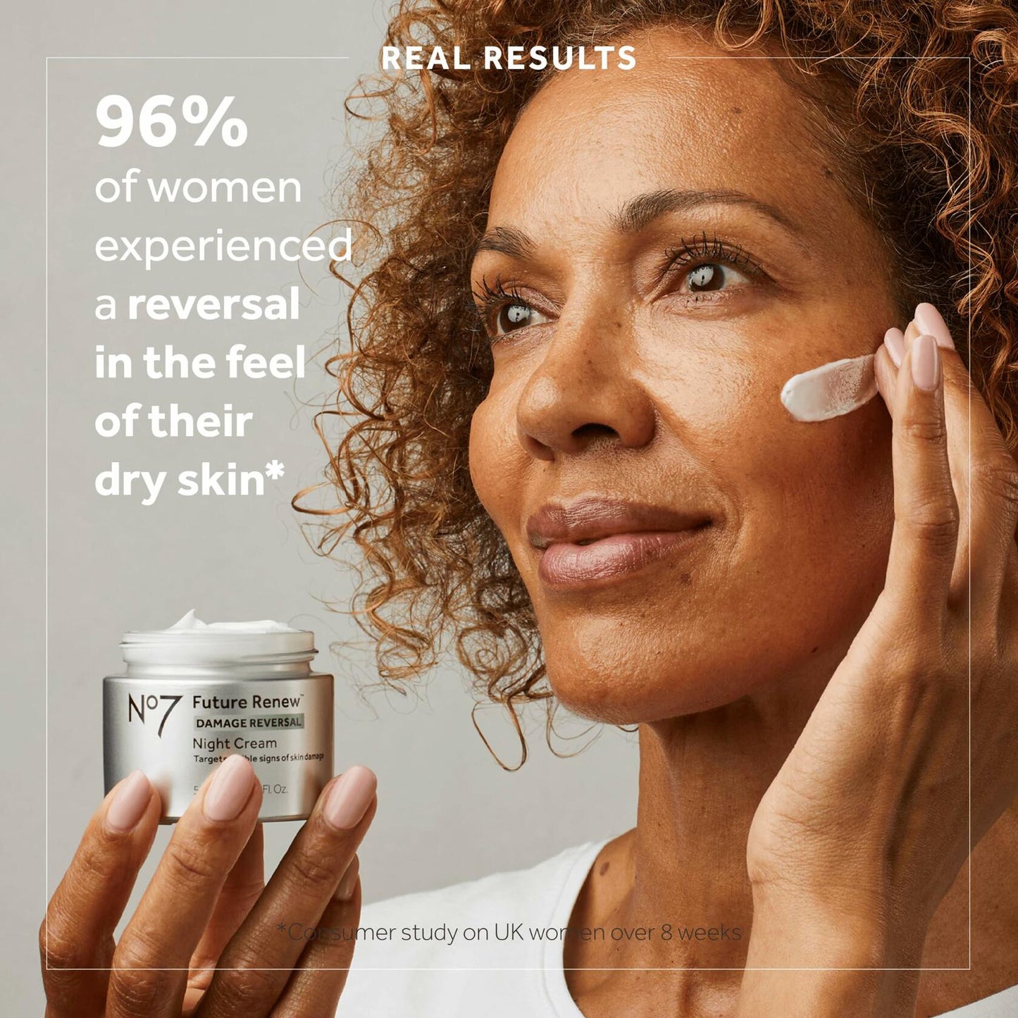 No7 Future Renew Damage Reversal Night Cream - Anti Aging Face Moisturizer - Infused with Peptide Technology to Reverse Visible Signs of Damage - Skin Barrier Repair for Dry Skin (1.69 Oz)