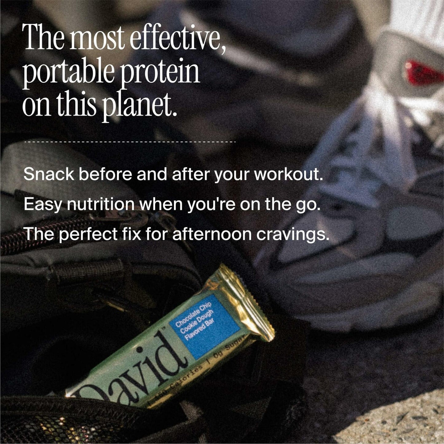 David High Protein Bars No Sugar - Sugar Free Protein Bars, Low Carb, Gluten Free - 28g of Protein, 150 Calories - David Bar On-The-Go Snack - Chocolate Chip Cookie Dough Flavor, Pack of 12