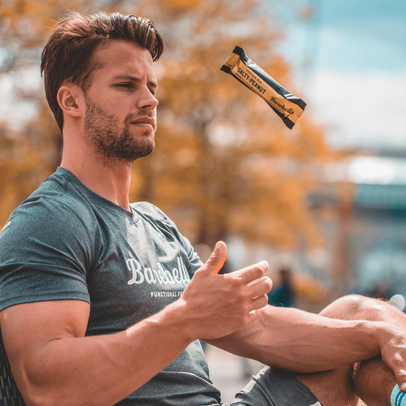 Barebells Protein Bars Salty Peanut - 12 Count, Pack of 2 - Protein Snacks with 20g of High Protein - Chocolate Protein Bar with 1g of Total Sugars - Perfect on The Go Protein Snack & Breakfast Bars.