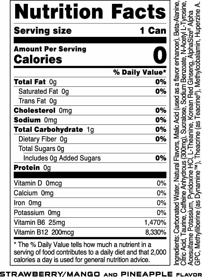 Bucked Up Energy Drink 300mg (Miami) (12 CT)