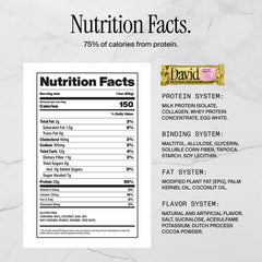 David Protein Bar, Cake Batter, 24 Protein Bars | 28g of Protein | 150 Calories | 0g of Sugar - High Protein, Low Carb, Gluten Free Protein Bar (2 Pack - 24 ct.)