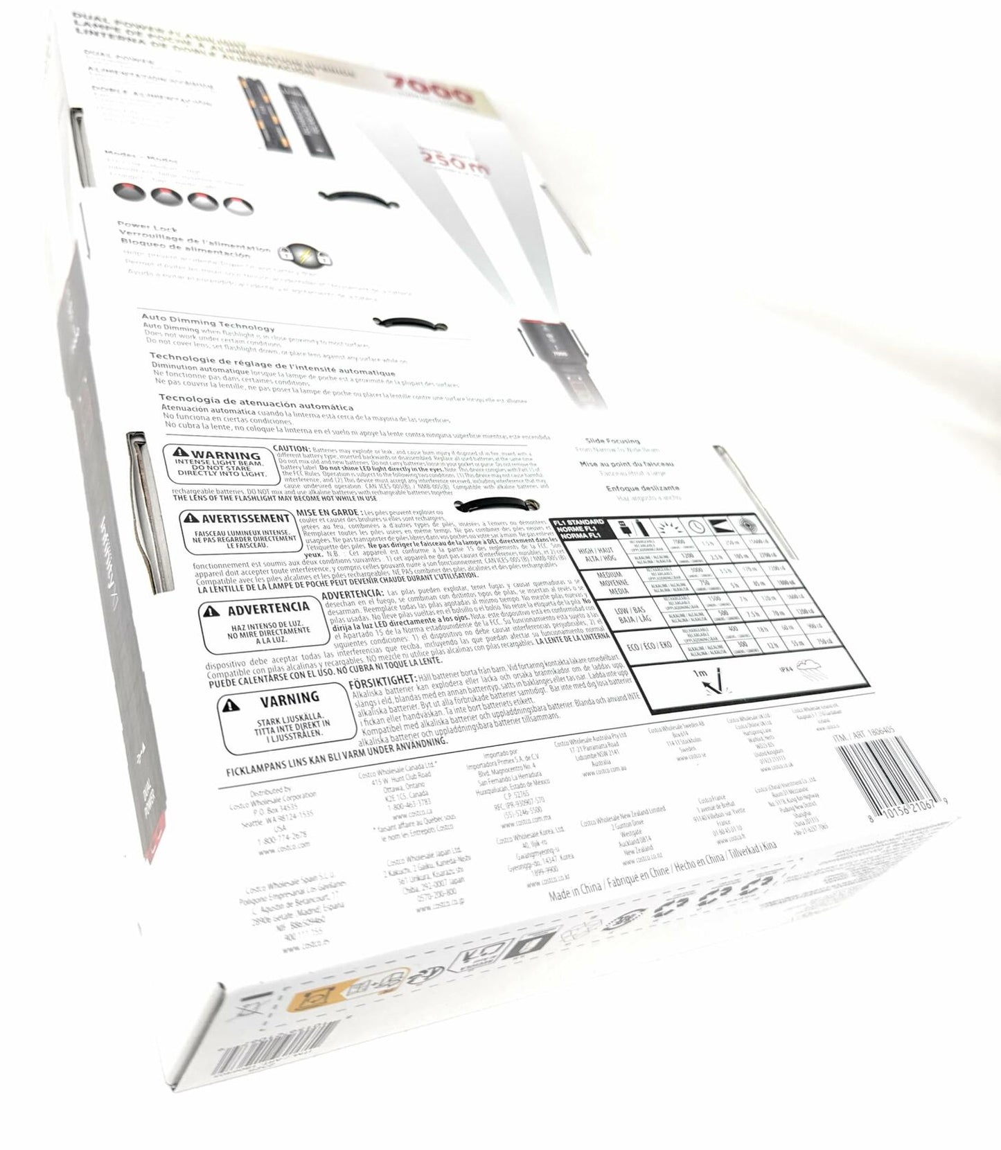 Infinity X1 7000L Dual Power Rechargeable Flashlight,7000 Lumen CREE LED with Adjustable Focus and Heat Lock