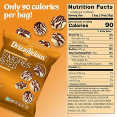 Drizzilicious Mini Rice Cakes Variety Pack - S'Mores, Cinnamon Swirl, Birthday Cake - Rice Crisps, Healthy Snack for Adults and Kids, Flavored Rice Cakes, Vegan, Gluten Free, Allergen Free, Only 90 Calories Per Bag, Made with Avocado Oil - 0.74 oz (Pack