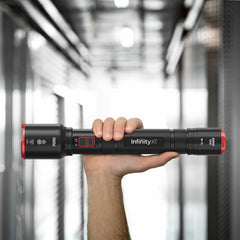 Infinity X1 7000L Dual Power Rechargeable Flashlight,7000 Lumen CREE LED with Adjustable Focus and Heat Lock