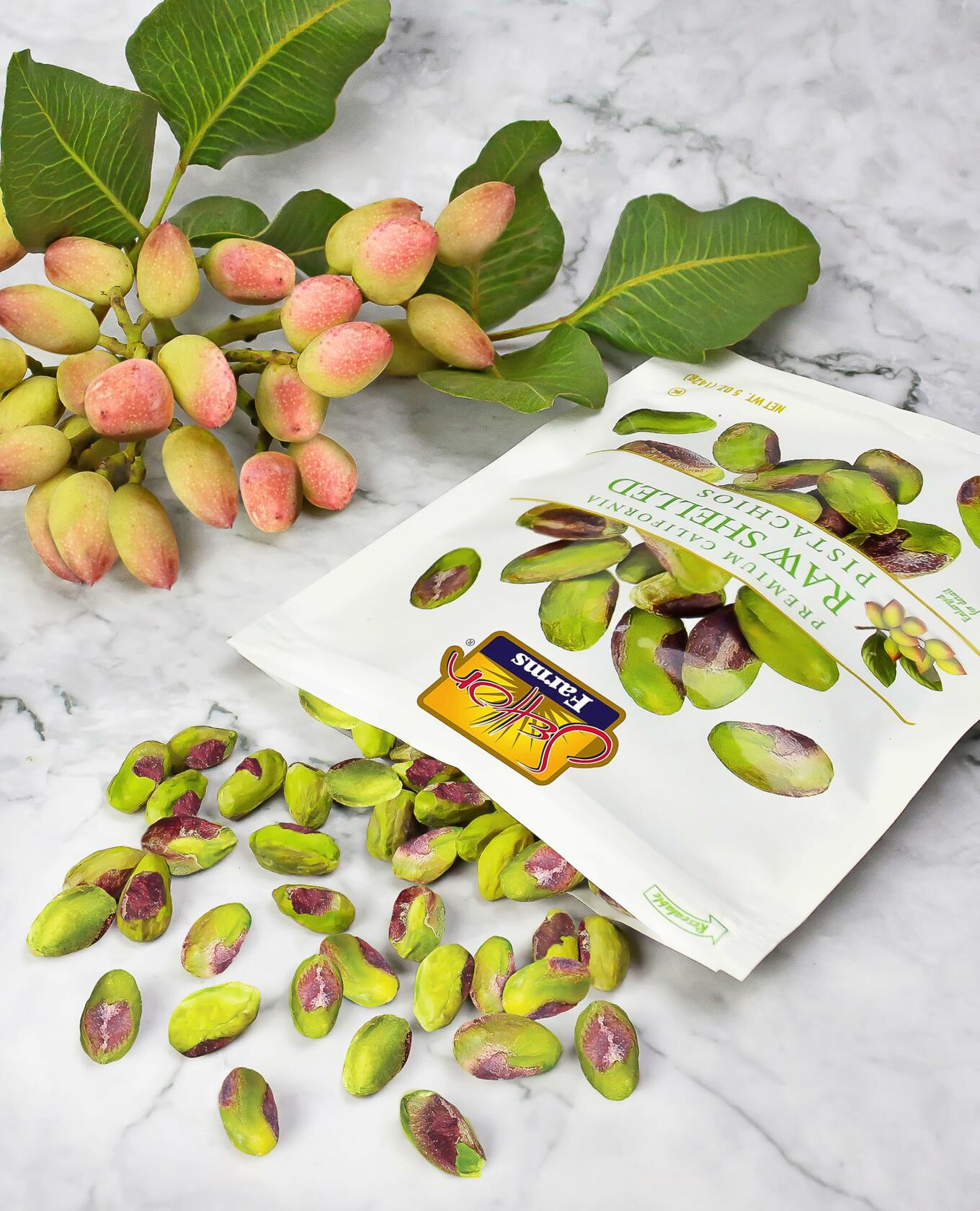 Setton Farms Naturally Raw Shelled Pistachios 20 oz Value Bag, No Shell Pistachios, Non-GMO Project Verified, Certified Gluten Free, Vegan and Kosher, Heart Healthy Snack, 20 Oz (Also perfect for making Dubai Chocolate)