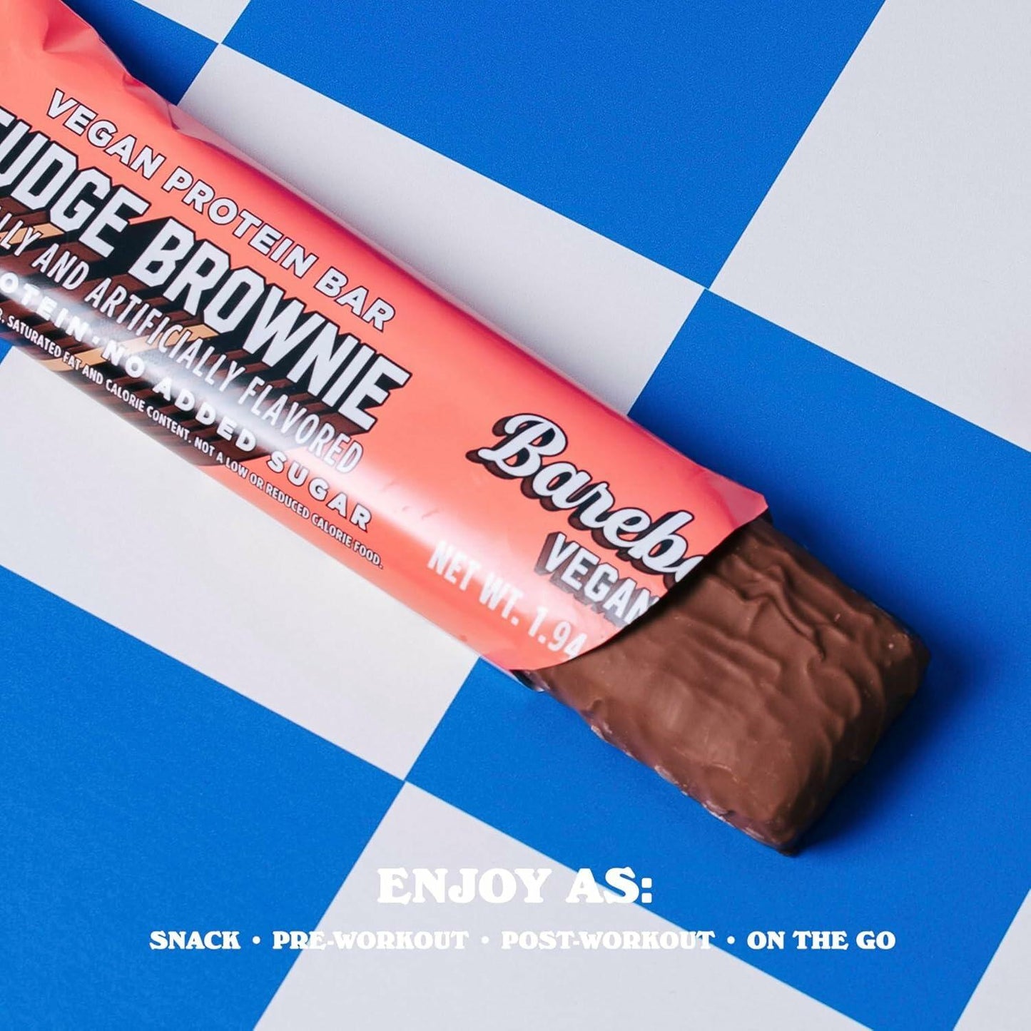 Barebells Plant Based Protein Bars, Fudge Brownie – 24 bars (2 Packs of 12) - 15g of Plant-Based High Protein Treats – Vegan Chocolate Nutrition Bar with 1g Total Sugar - On The Go Breakfast or Post-Workout Snack