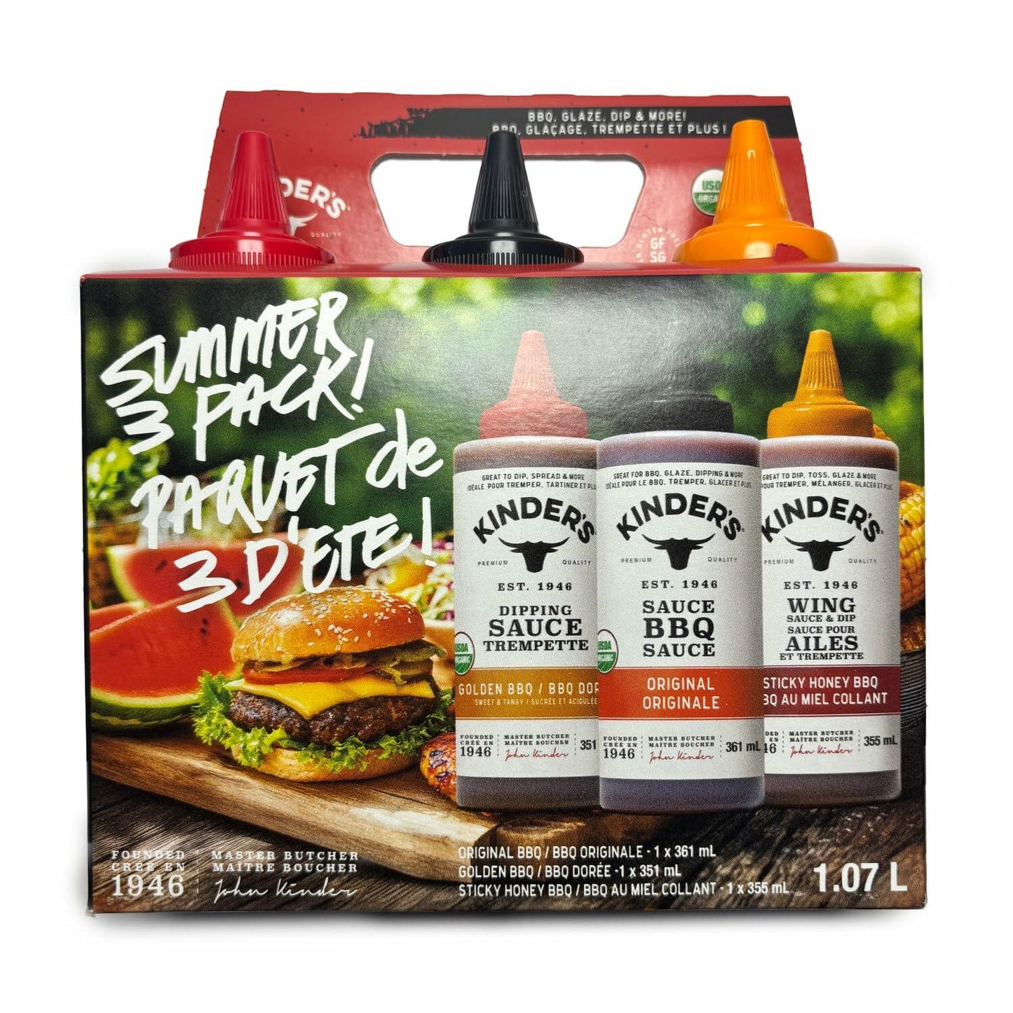 Kinder's Summer 3 Pack (Golden BBQ, Original and Sticky Honey BBQ Sauces)