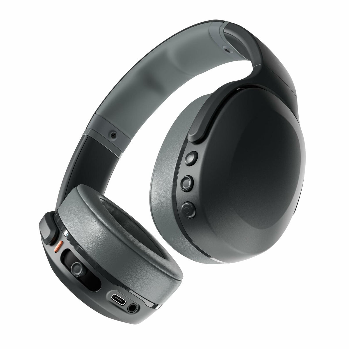 Skullcandy Crusher Evo Over-Ear Wireless Headphones with Sensory Bass, 40 Hr Battery, Microphone, Works with iPhone Android and Bluetooth Devices, Asphalt