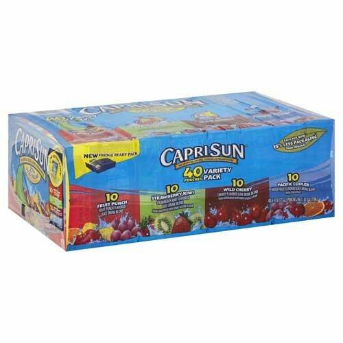 Caprisun Soft Drink Ready To Drink Variety Pack, 1 pouch -- 40 pouch per case.