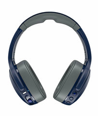 Skullcandy Crusher Evo Wireless Bluetooth Headphones with Multi-Sensory Bass, Noise Isolating Over-Ear Fit, Up to 40 Hours Battery, Microphone for iPhone Android - Blue/Grey