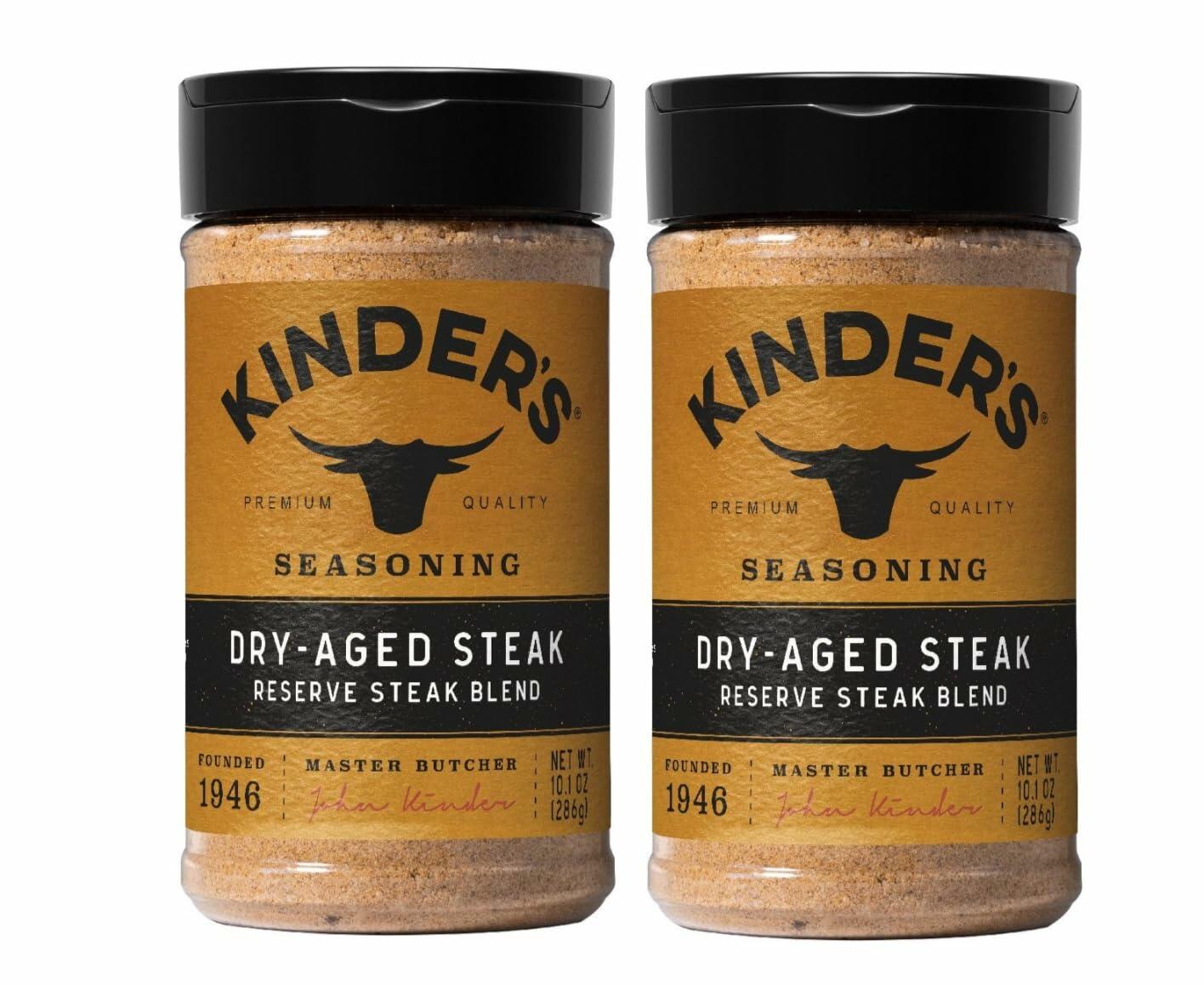 Dry-Aged Steak Seasoning, 10.1 oz, kinders, 2ct