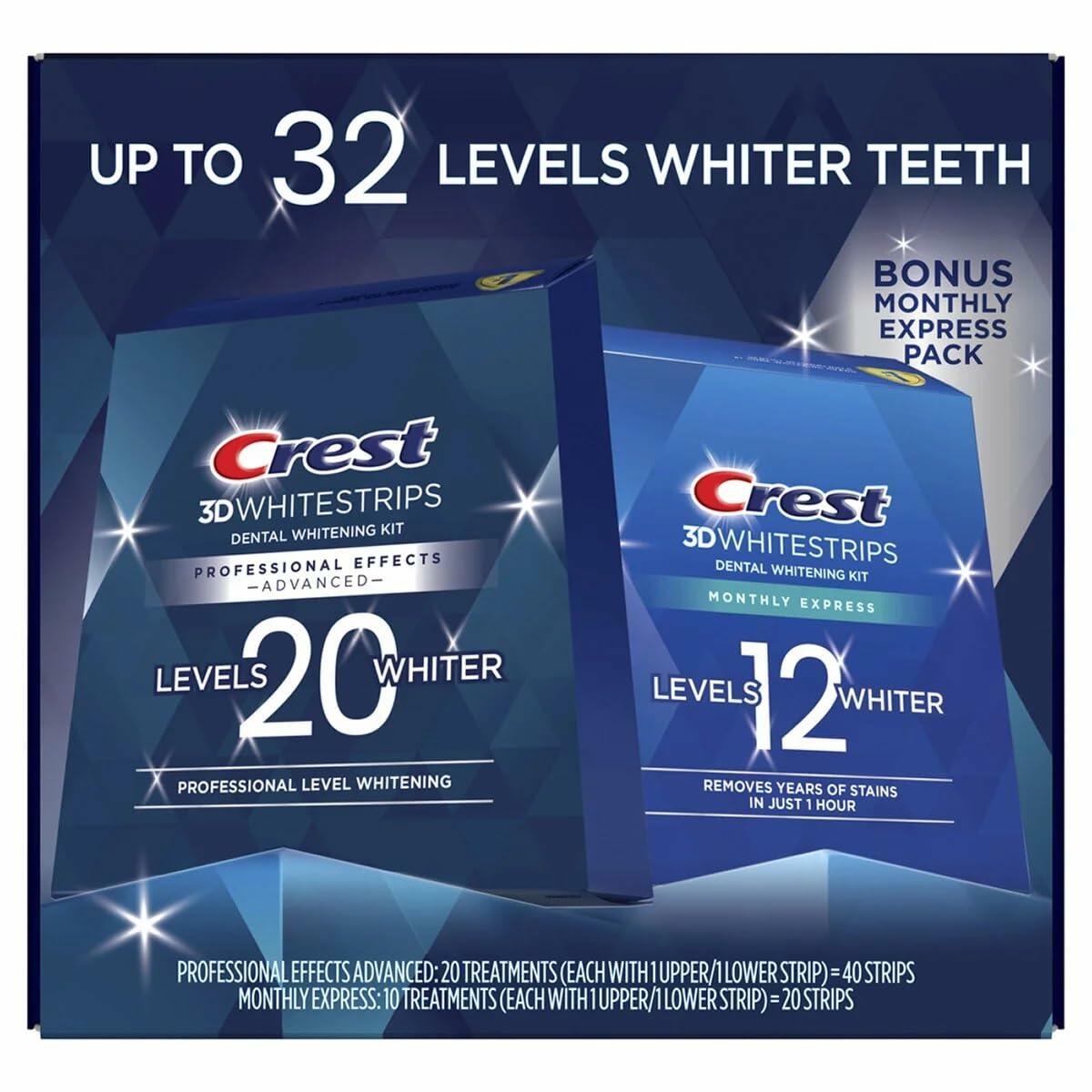 Crest 3D Whitestrips, 40 + 20 Strips