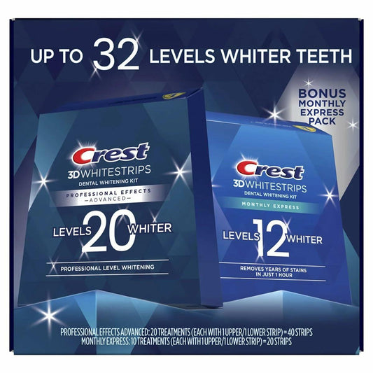 Crest 3D Whitestrips, 40 + 20 Strips
