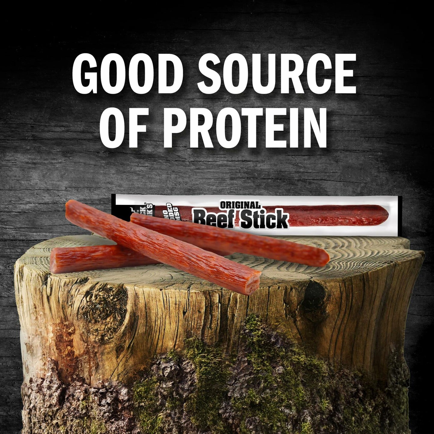 Jack Link's Beef Sticks, Original - Protein Snack, Meat Stick with 6g of Protein, Meat Snack Sticks Made with 100% Beef, Keto Friendly, Individually Wrapped - 0.92 Oz. (20 Count)