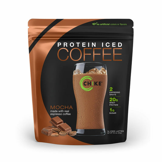 Chike Mocha High Protein Iced Coffee, 20 G Protein, 2 Shots Espresso, 1 G Sugar, Keto Friendly and Gluten Free, 14 Servings (15.3 Ounce)