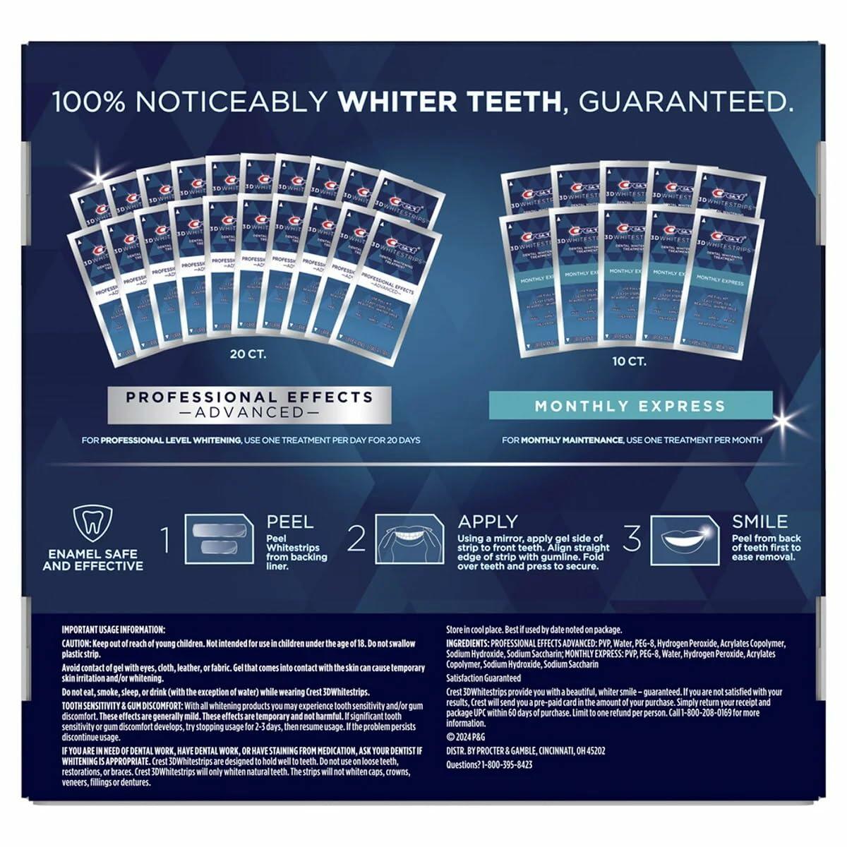 Crest 3D Whitestrips, 40 + 20 Strips