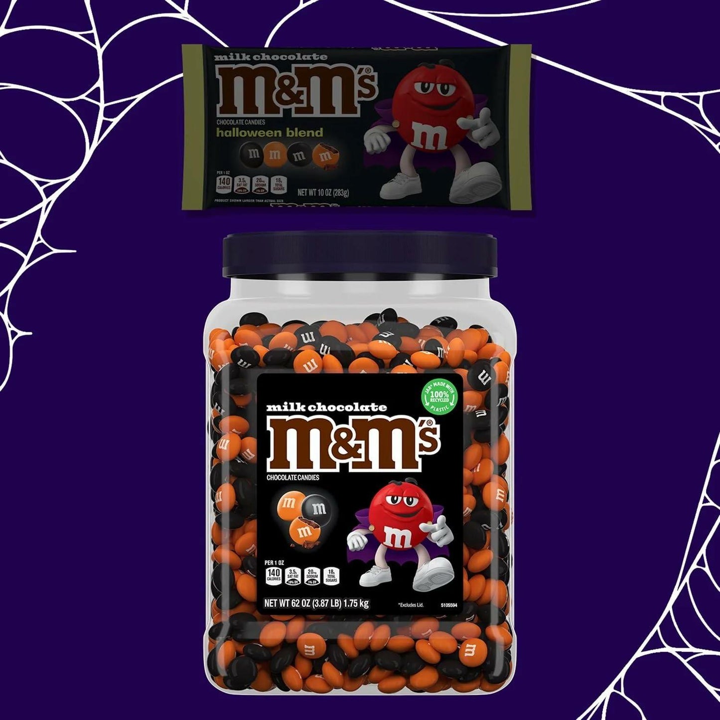 M And M'S Milk Chocolate Halloween Candy, 62 oz.