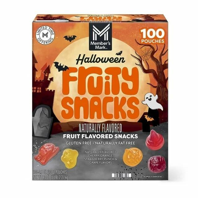 Member's Mark Halloween Fruity Snacks Variety Pack, 0.8 oz., 100 ct.