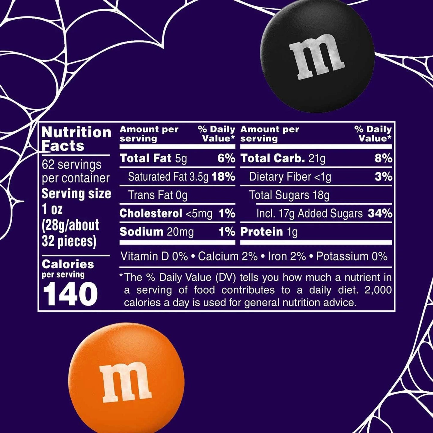M And M'S Milk Chocolate Halloween Candy, 62 oz.
