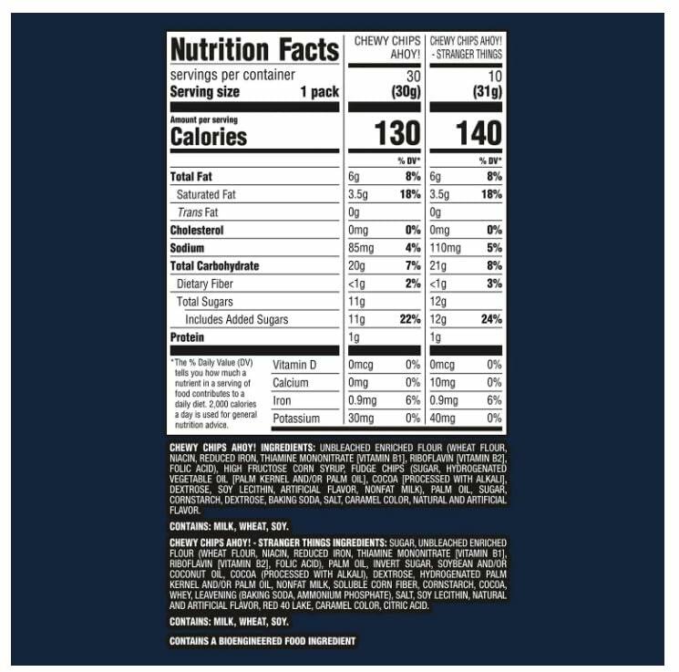 Nabisco Chips Ahoy Chewy and Stranger Things Cookies Variety Pack, 40 pk.