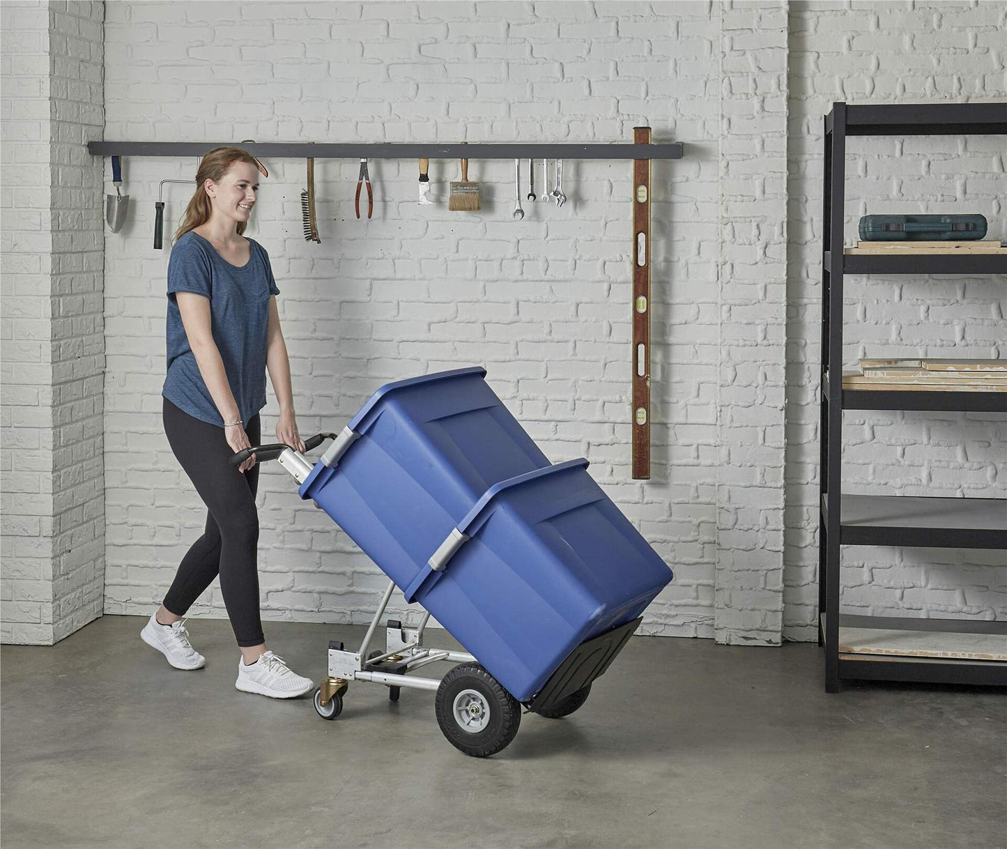 COSCO 4-in-1 Folding Series Hand Truck with Flat-Free Wheels