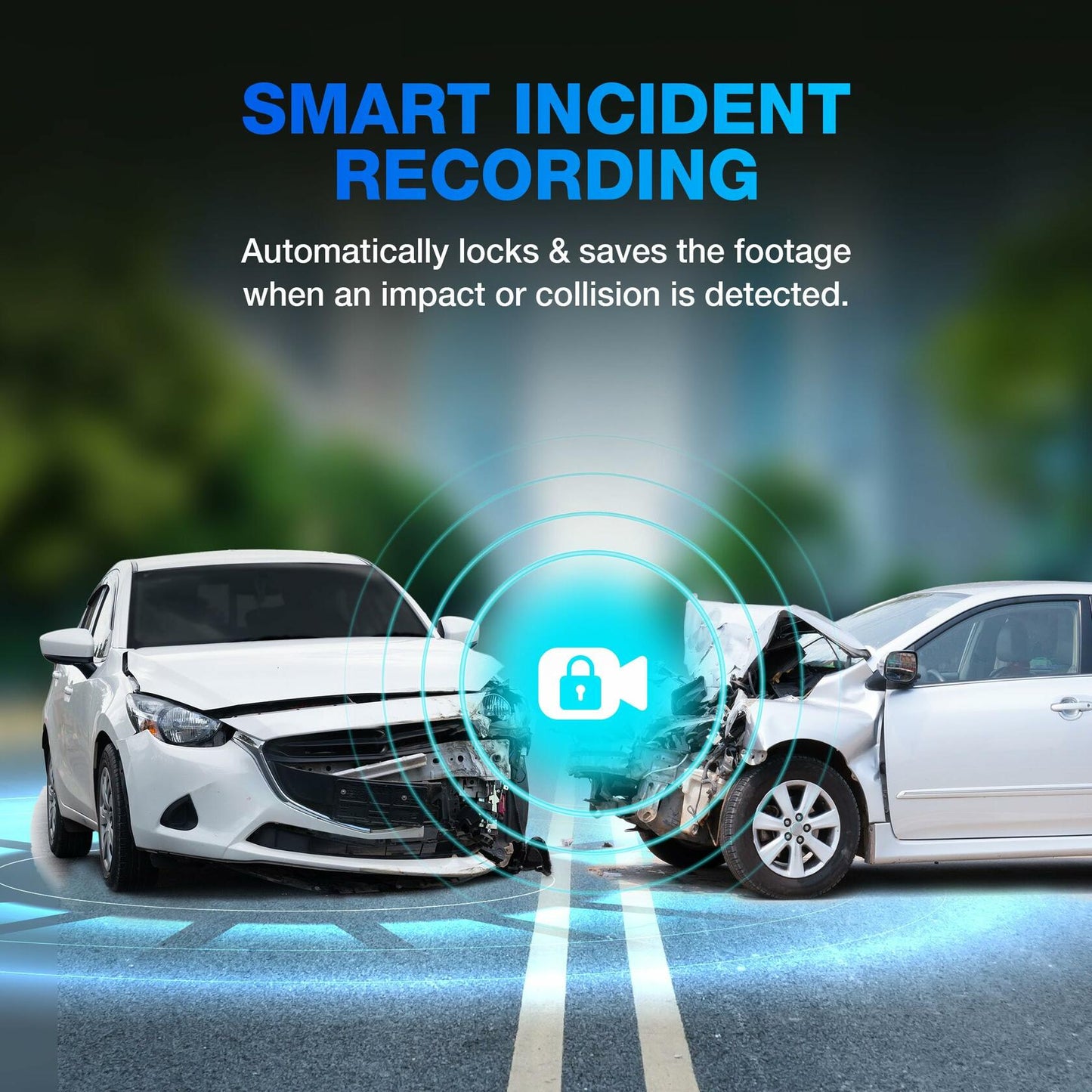 Type S T402 4K Dual View 2-Channel Dash Cam with Adaptive AI-Powered Driver Assistance and 1080p Interior Surveillance Cam