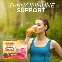Alacer Emergen-C Vitamin C Fizzy Drink Mix Raspberry - 1000 Mg - 30 Packets