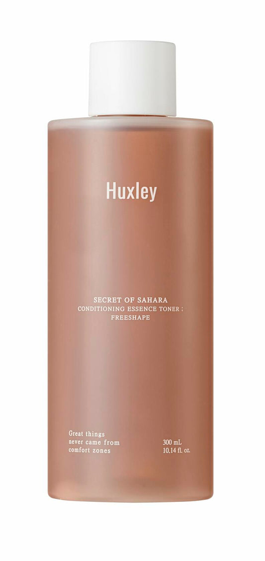 Huxley Conditioning Essence Toner; Free Shape, 10.1 fl oz (300 ml), Cactus Oil, Moisturizing Toner, Calming Skin, Refreshing & Hydrating