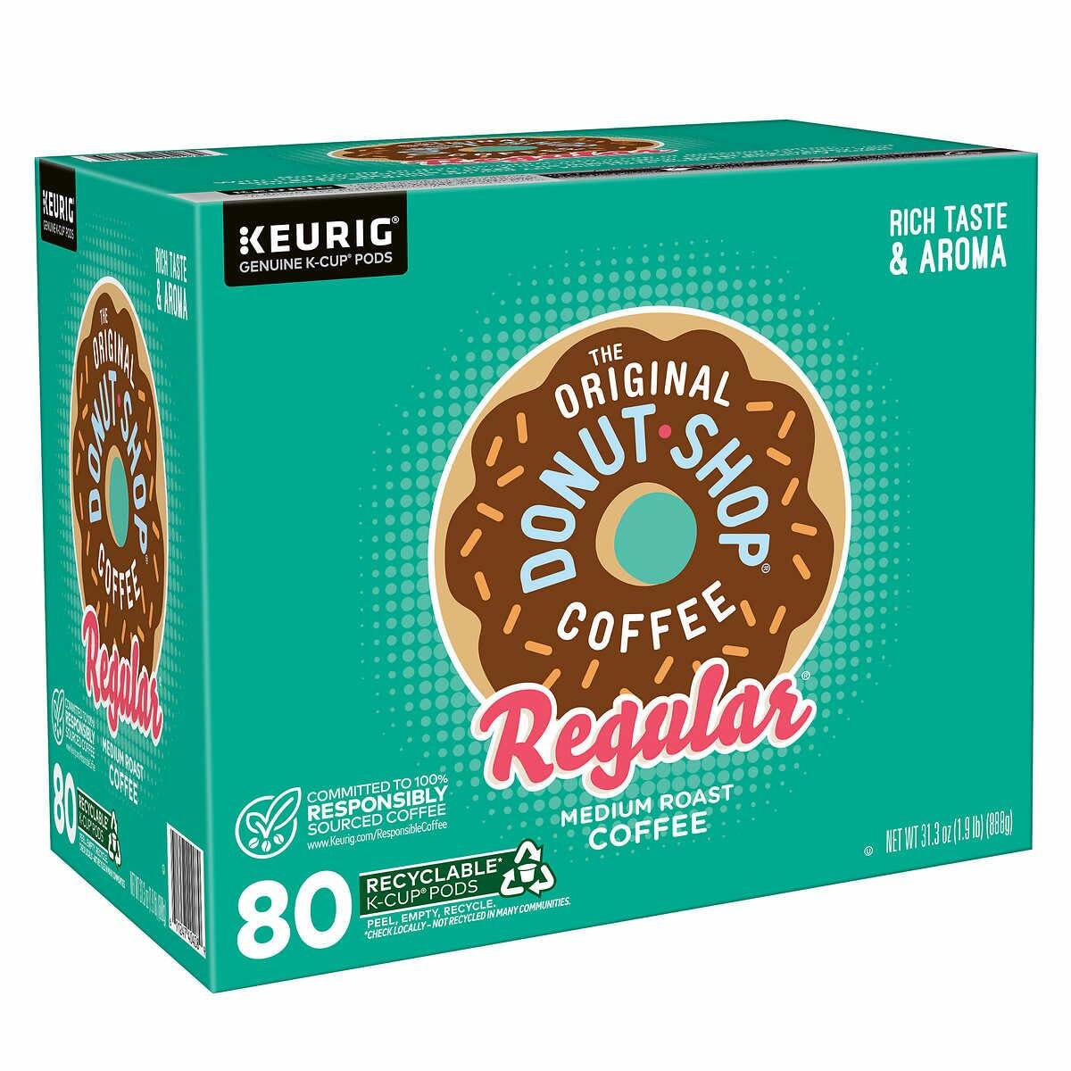 Regular Donut Shop Coffee K-Cups, 80 per Carton by KEURIG DR PEPPER