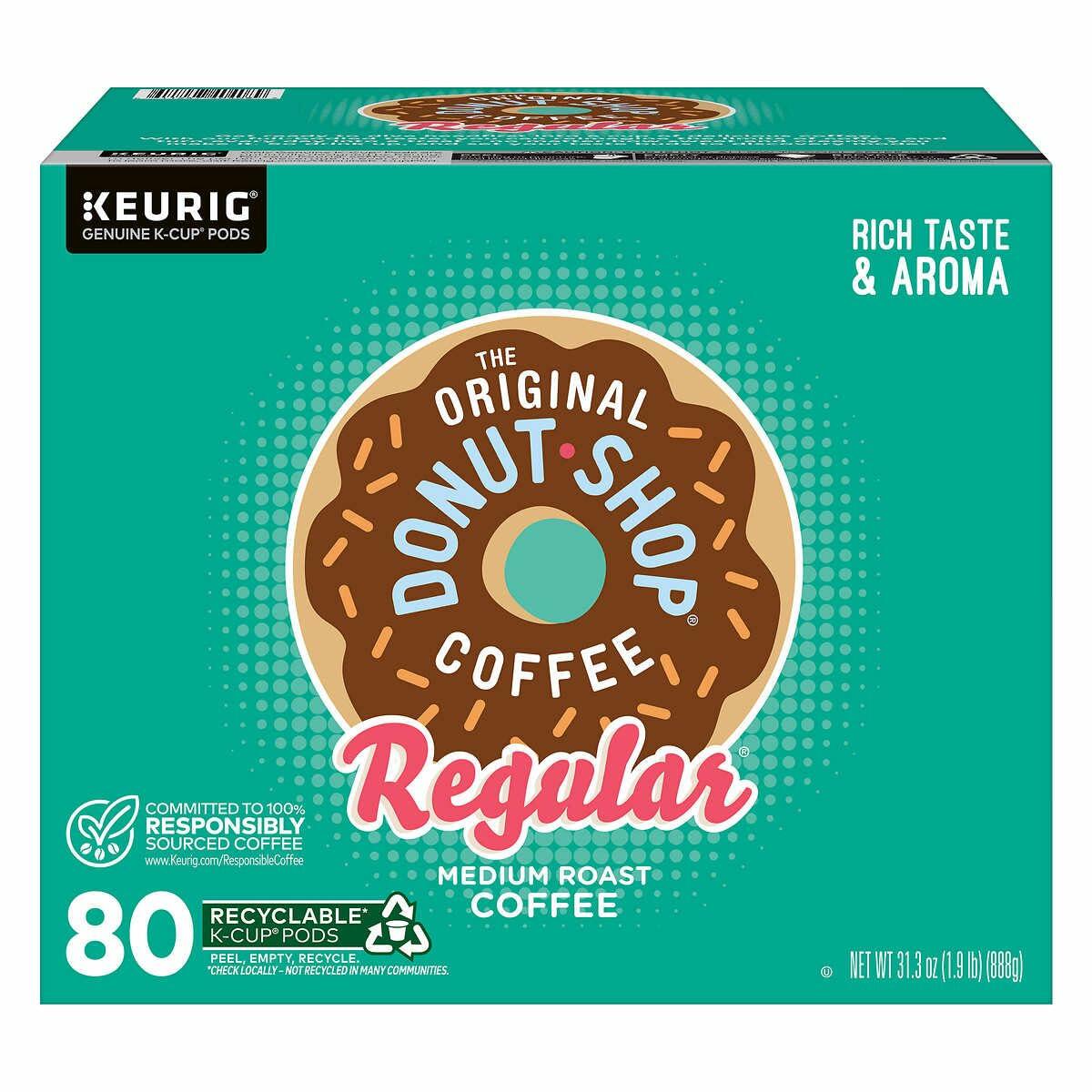 Regular Donut Shop Coffee K-Cups, 80 per Carton by KEURIG DR PEPPER