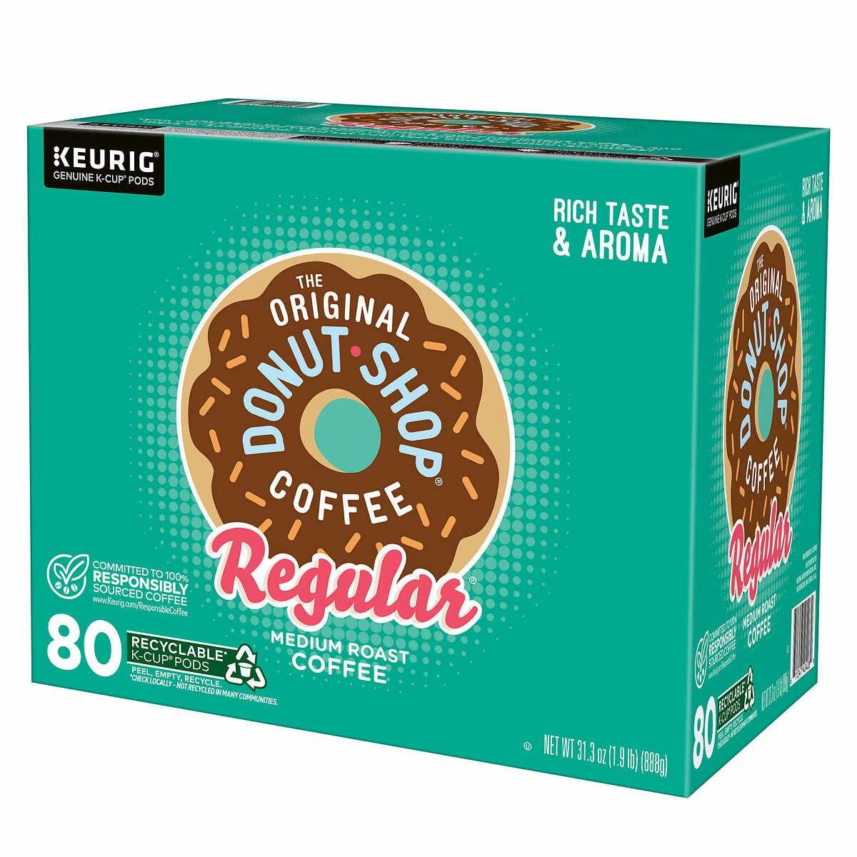 Regular Donut Shop Coffee K-Cups, 80 per Carton by KEURIG DR PEPPER