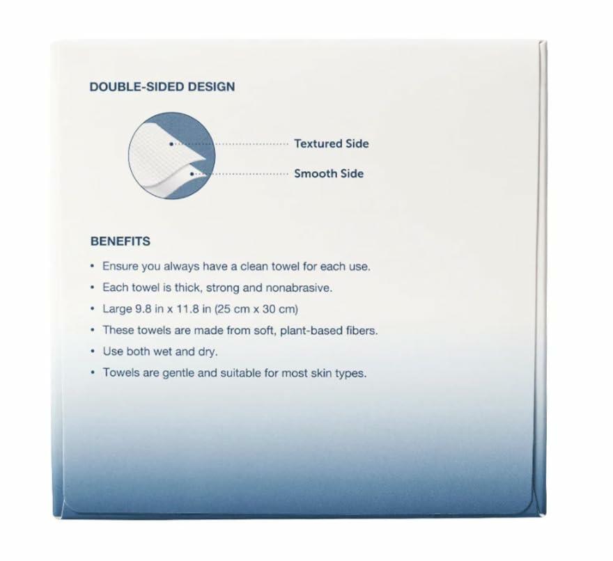 Kirkland Signature Daily Dry Facial Towels, 200-Count � Extra Soft Disposable Face Towels for Cleansing, Makeup Removal & Skincare � Gentle, Hygienic, Lint-Free