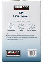Kirkland Signature Daily Dry Facial Towels, 200-Count � Extra Soft Disposable Face Towels for Cleansing, Makeup Removal & Skincare � Gentle, Hygienic, Lint-Free